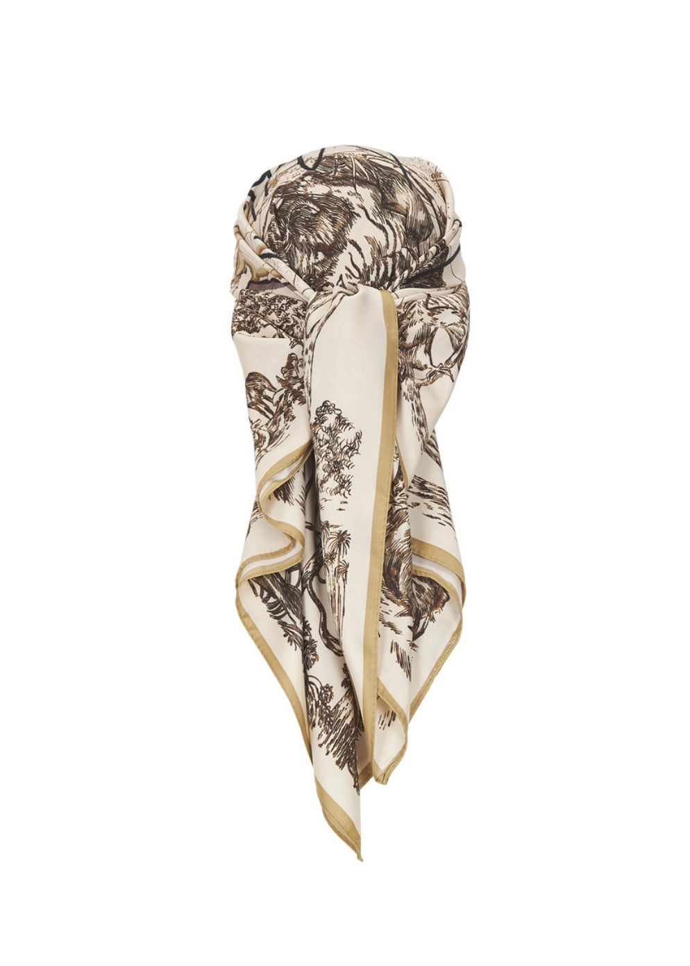 Giraffe map twirl scarf
