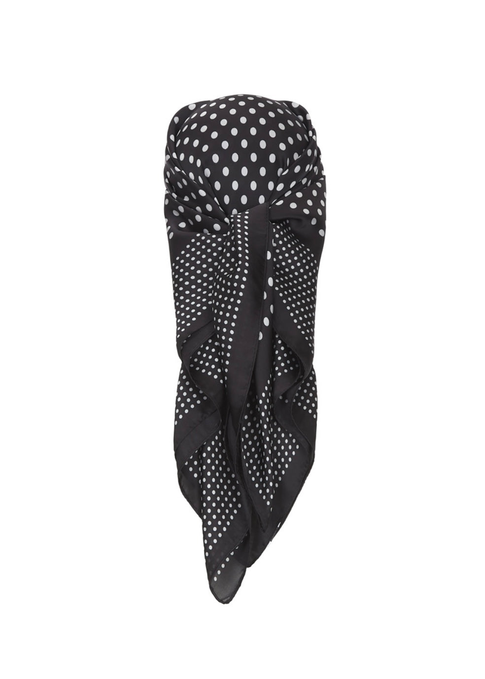 Black rose polka scarf