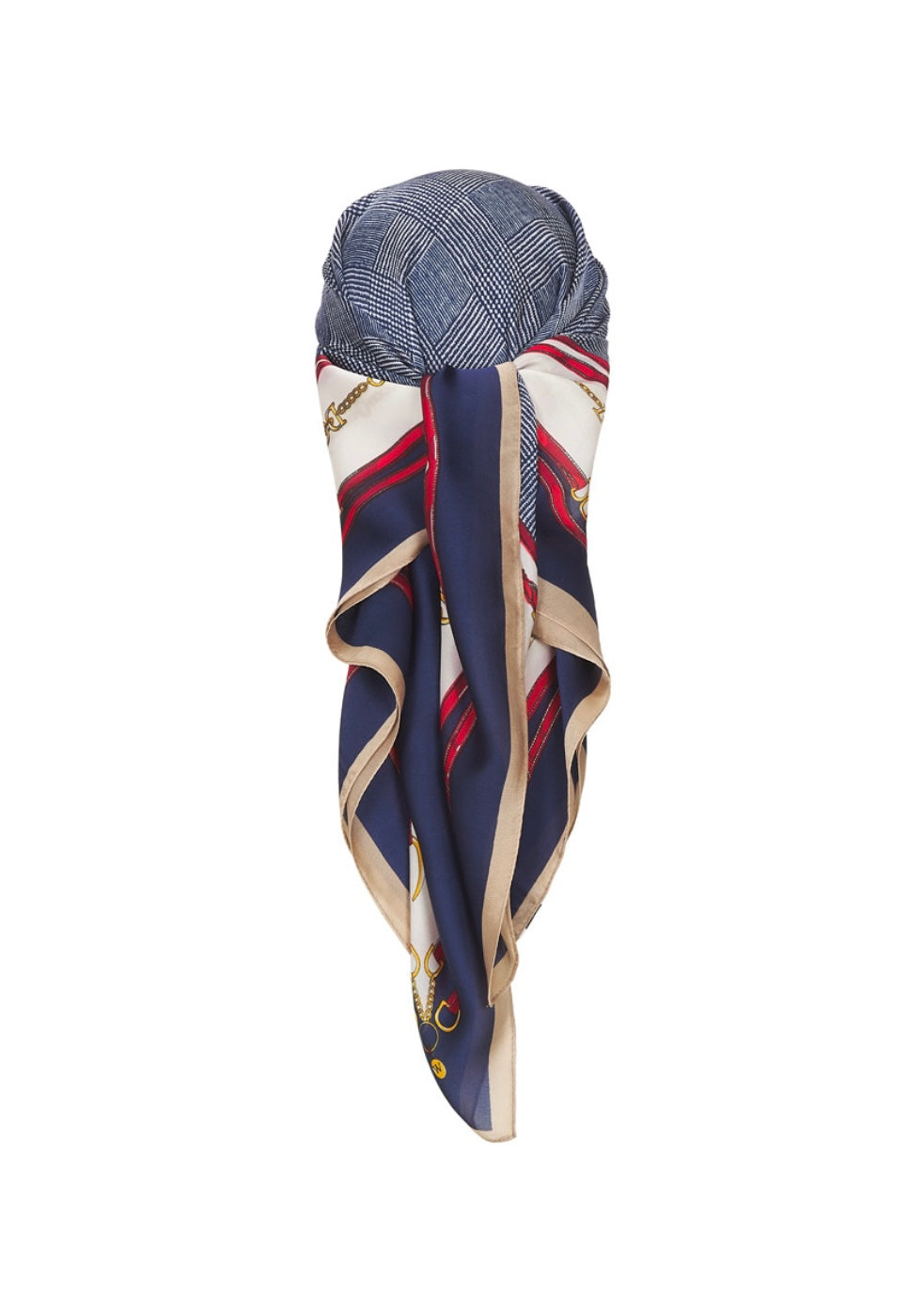 Classic blue red scarf