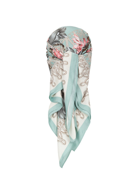 Floral chain scarf