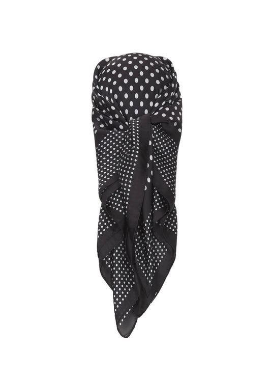 Black rose polka scarf